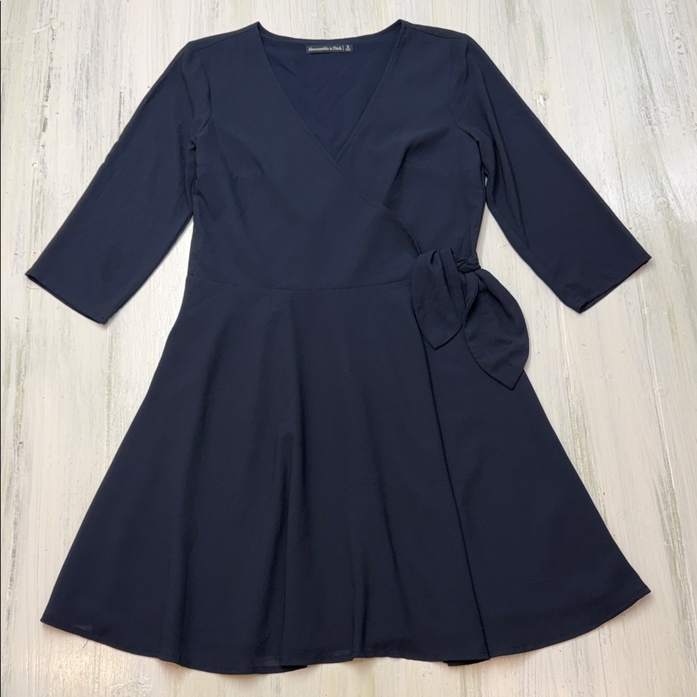 Abercrombie & Fitch Dark Blue Wrap Dress Sz S